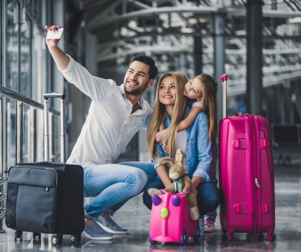 Family in Aiport