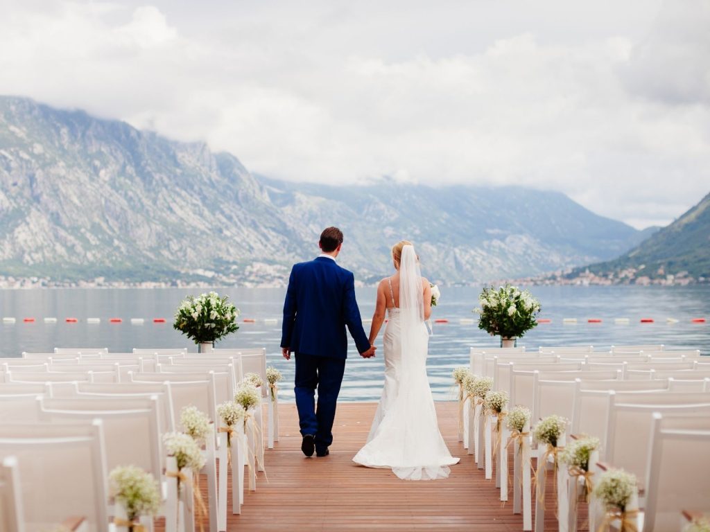 Wedding Couple at Destination Wedding Ceremony
