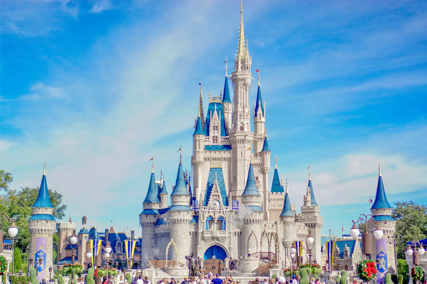 Adults enjoying a day at Walt Disney World Resort in Orlando, Florida