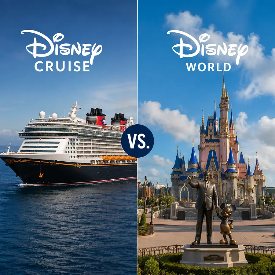 disney cruise vs disney world which one is right for your family